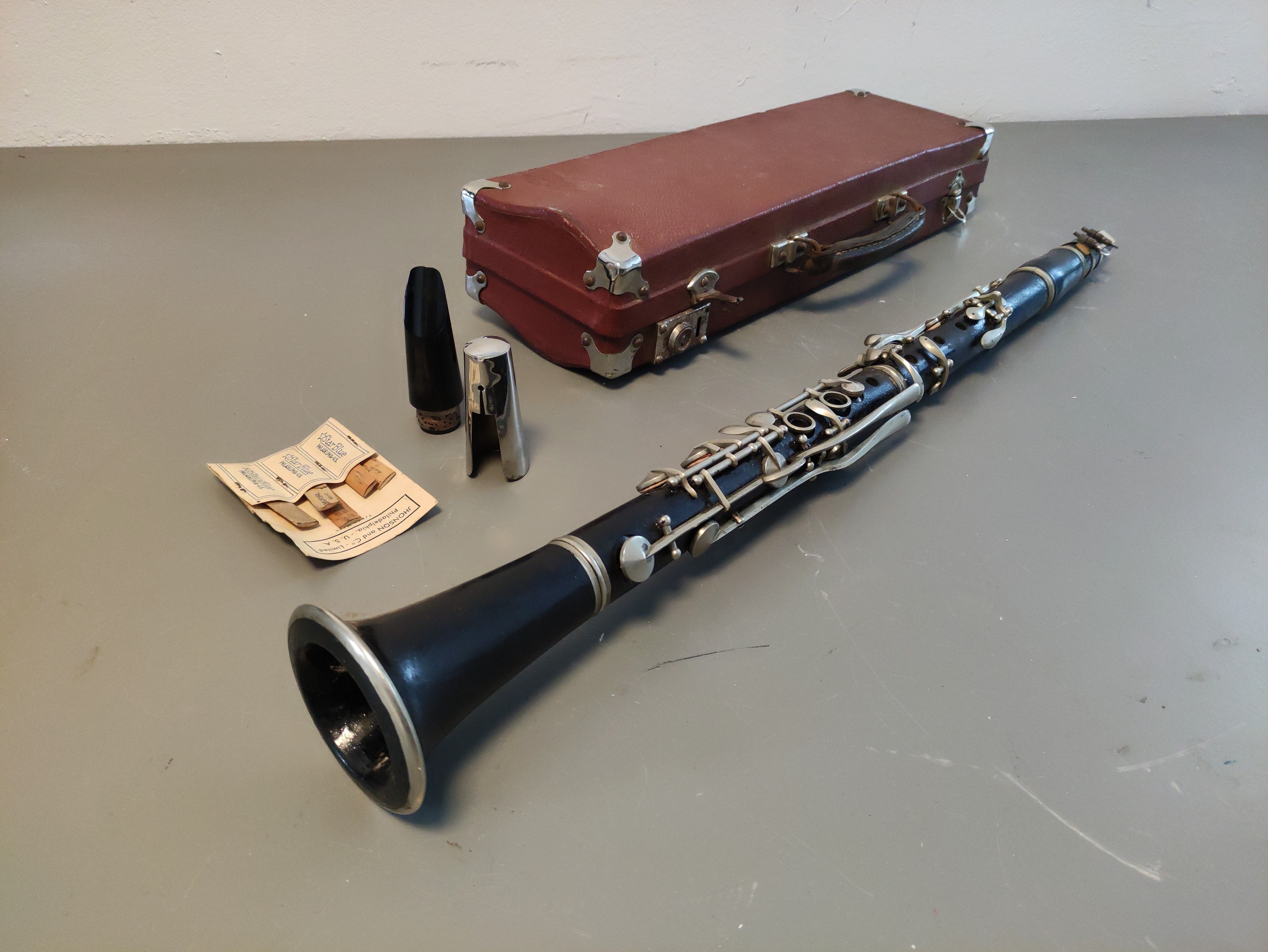 clarinete instrumento música viento +maletin largo 67 1u